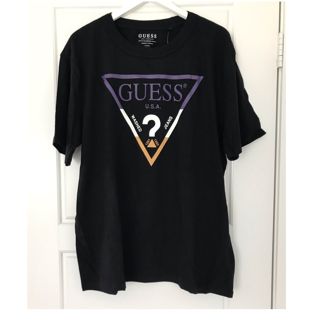 Guess // NWT Men's Casual “Washed Jeans” Graphic T-Shirt